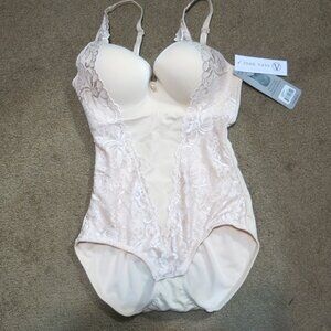New Joan Vass Bodysuit Shapewear Size M Beige